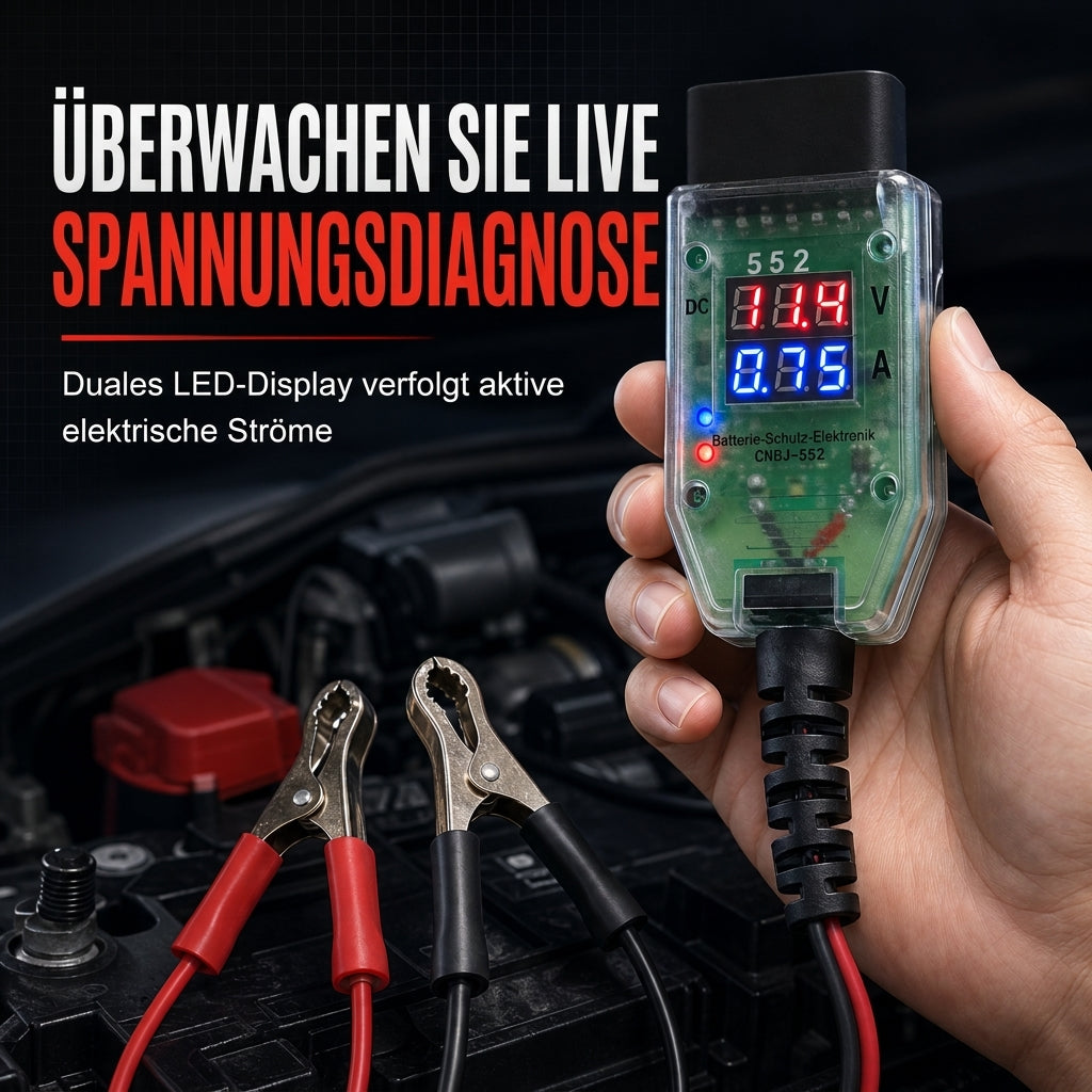 🔋 OBD II 12V-Speichererhaltungsgerät für Kfz | Spannungsanzeige