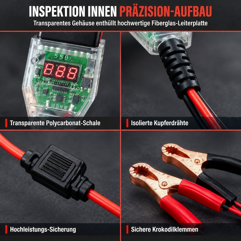 🔋 OBD II 12V-Speichererhaltungsgerät für Kfz | Spannungsanzeige