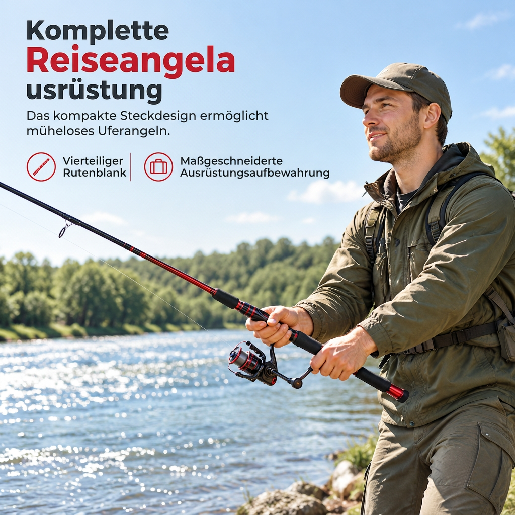 🎣 Begrenzte Zeit 50% Rabatt 🌙 4-teiliges Glasfaser-Meerangelrute zum Weitwurf von Ködern