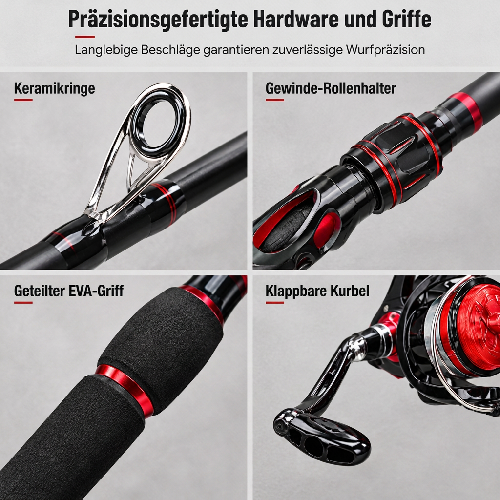 🎣 Begrenzte Zeit 50% Rabatt 🌙 4-teiliges Glasfaser-Meerangelrute zum Weitwurf von Ködern