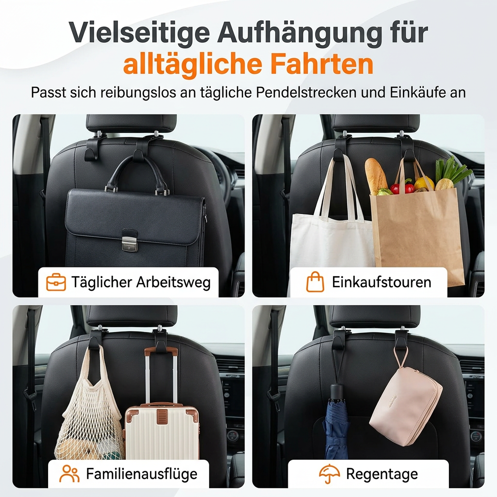 📢📢 50% RABATT!! ⏰ Universeller Cartoon-Katzen-Autositzhaken und Organizer zur Aufbewahrung im Fahrzeug