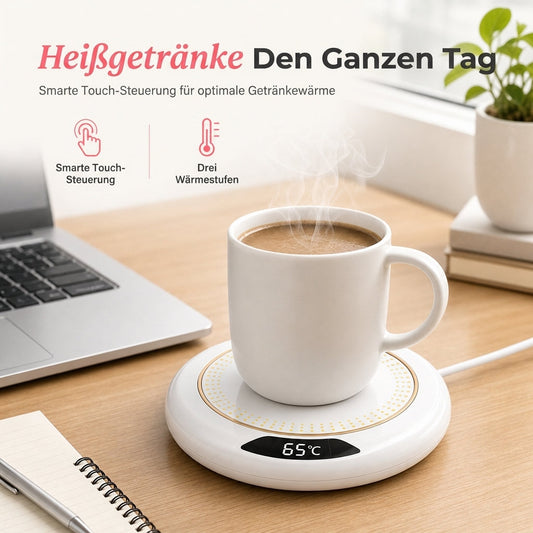 Elektrischer beheizbarer Kaffeebecher mit 3 Temperatureinstellungen