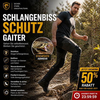🥾 50 % Rabatt – Wasserdichte Wander-Gamaschen – robust, atmungsaktiv & schützt vor Schlangenbissen, Dornen & Nässe – ideal für Outdoor, Trekking & Arbeit ⛰️