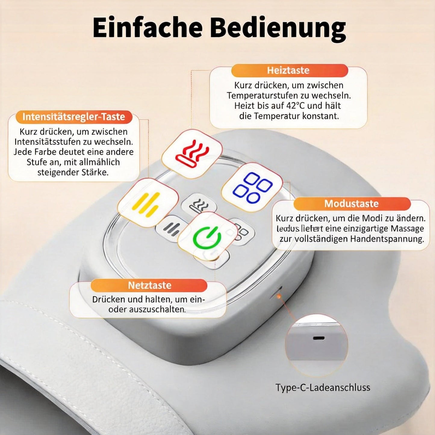 🖐️ 50% RABATT! 💆 Hand- & Handgelenk-Massagegerät – Luftkompression, 3 Modi, 5 Stufen & Timer – Beidhändig nutzbar – Entspannung für zu Hause 🌿